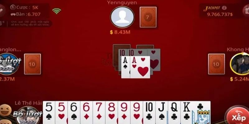 Luật tiến lên - Bộ bài 52 lá với thứ tự từ 3 đến 2